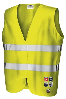 Immagine prodotto di Gilet di sicurezza Sir Safety SUPERTECH da uomo, antistatico e riflettente, giallo, 3XL, giallo ad alta visibilità