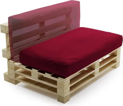 Immagine prodotto di Cuscino sfoderabile per pallet in poliestere BANANAIR 120x60 cm rosso