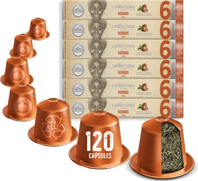 Produktbild von ROOIBOS 120 Teekapseln | Aluminiumkapseln | Teekapseln für Nespresso®³ Kapselmaschinen | La Natura Lifestyle