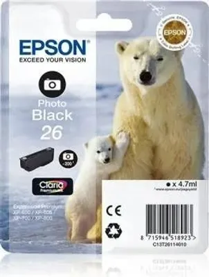 Zdjęcie produktu dla Epson Elephant Atrament 24XL Słoń Claria Photo HD, pojedyncze opakowanie, magenta, High (L) Yield, Purpurowy, Tusz na bazie pigmentu, 8,7 ml, 1 szt., Jednopak