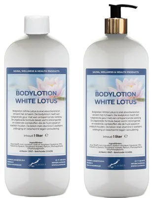 Productafbeelding van Bodylotion White Lotus 2 x 1 liter met Gouden Pomp