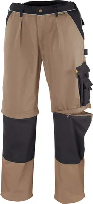 Zdjęcie produktu dla Spodnie robocze płócienne 2 w 1 w pasie khaki/czarny rozmiar 56