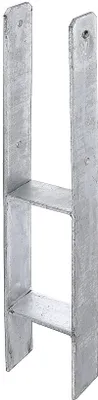 Produktbild von Alberts H-Pfostenträger | feuerverzinkt | Gesamthöhe: 600 mm | Materialstärke: 6 mm | lichte Breite: 101 mm