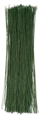 Blumendraht grün, 100 Stück, 36 cm x 0,55 mm, Eisendraht