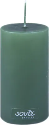 Produktbild von Sovie CANDLES Stumpenkerze in Dunkelgrün Ø 50 mm x H 100 mm, Brenndauer 28 Std. - 1 Stück