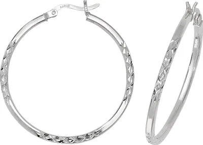 Produktbild von 925 Sterling Silber Damen - Paar Creolen - 30mm; TRS17710MM30