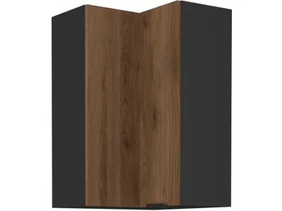Immagine prodotto di Mobile alto angolare TOVA 2 - 60x60 cm, noce okapi / nero