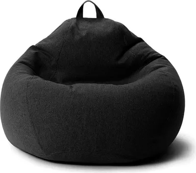 Obrázok produktu pre AD.CON Beanbag s výplňou z EPS guličiek Puff Relax kreslo Sedací vankúš Podlahový vankúš Bean bag 120x120x60 Black 350L