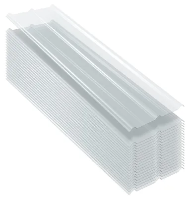 Produktbild von Peviasot 20er Set FRP Lichtplatten 50x160 cm, 1 mm Trapez-Wellplatten klar, UV-Schutz, hagelfest & wetterfest, inkl. Schrauben für Terrassendach Carport