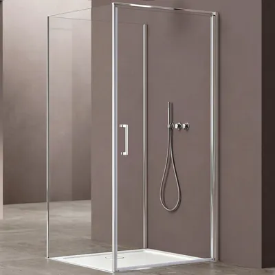 Produktbild von doporro Duschkabine U-Form 100x100x100 cm Ravenna36UK Duschabtrennung Drehtüren mit Duschwanne 8mm ESG-Sicherheitsglas Klarglas inkl.Nano-Beschichtung