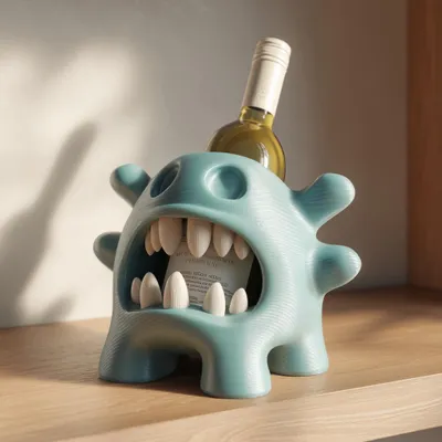 3D-gedruckter Monster-Weinflaschenhalter – Decords, Produktansicht 1