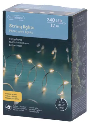 Produktbild von Lumineo Lichterkette STRING LIGHTS 240 LED 12 m klassisch warm