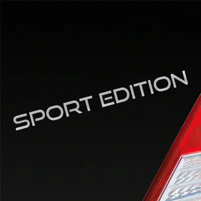 Produktbild von Auto Aufkleber Sport Edition Rennauto Racecar schnell 19x20 cm Silber Sticker Heckscheibenaufkleber