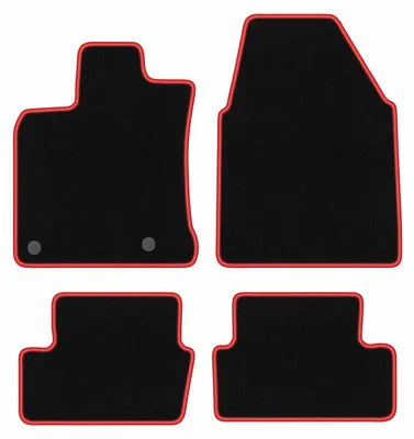 Immagine prodotto di Tappetini in velluto Nero/Rosso per Nissan Qashqai J10 I 2006-2013 Set 4 pezzi