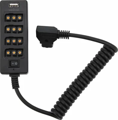 Obrázek produktu pro Zástrčka DTAP do 4portové zásuvky, rozbočovač napájecího kabelu pro baterii kamery VLock