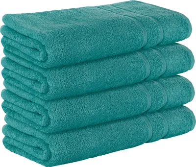 Produktbild von StickandShine 4er SET Premium Frottee Saunatuch 80x200 cm in petrol in 500g/m² aus 100% Baumwolle
