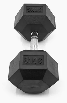 Immagine prodotto di Hantel - Manubrio esagonale - 1 pezzo da 30 kg - Rivestito in gomma - In ghisa - Impugnatura antiscivolo - Impugnatura ergonomica - Allenamento della forza