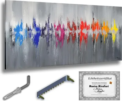 Immagine prodotto di Monica Mirafiori I 100% DIPINTO A MANO I Quadro "Bioritmo" 140x70cm | Quadro dipinto a mano | Quadro acrilico | Quadro acrilico molto grande I Arte moderna I Quadri d'arte