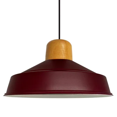 Produktbild von Pendelleuchte Asletl Deckenpendelleuchte aus Holz 41cm Metall Vintage Lampe