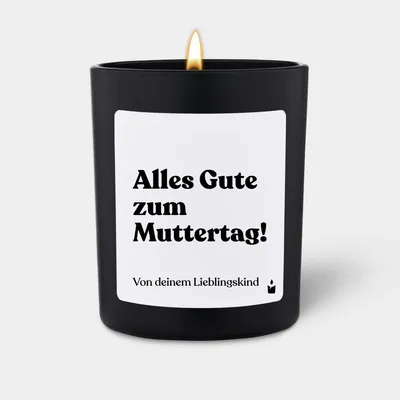 Produktbild von ChattyCandles Duftkerze Schwarz Flowery Alles Gute zum Muttertag!
