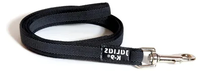 Produktbild von IDC Color- und Graugummierte Leine, 14 mm x 1 m mit Schlaufe, Schwarz-Grau