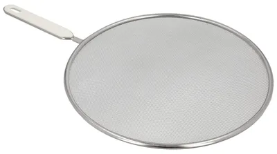 Spatzschutz Ø 28 cm, Edelstahl-Netz, mit Griff, für Pfannen und Töpfe