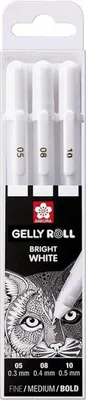 Zdjęcie produktu dla SAKURA POXPGBWH3C Kula żelowa w rolce Gelly Roll Bright White, różne kolory