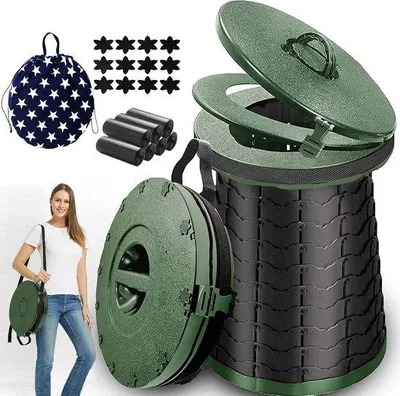 Produktbild von Famanu Campingtoilet Faltbar - Tragbares Toilettensystem für Erwachsene