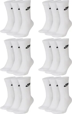 Produktbild von 9 Paar NIKE DX5025 Essential CREW Socken Damen, Herren, Unisex Sportsocken - Farbe: weiß / weiß / weiß - Größe: 42-46