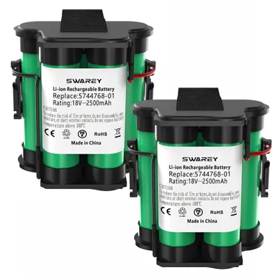 Immagine prodotto di 2-Pack 18V 2500mAh Li-ion batteria ricaricabile batteria dell'utensile batteria ricaricabile per Gardena robot tosaerba R45 Li R70 Li R80Li R75 Li R50 Li R40 Li R38 Husqvarna Automower 105 305 308X Li robot tosaerba Flymo Robotic Lawnmower 1200R