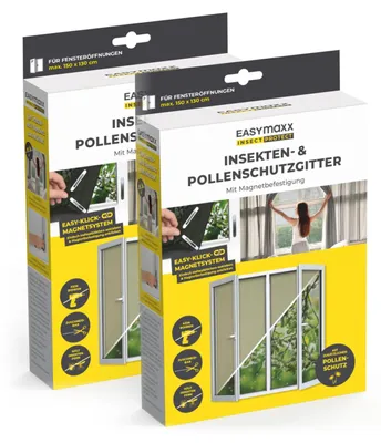Obrázok produktu pre EASYmaxx Insect Protect sieťky proti hmyzu a peľu – magnetické – sada 2 ks