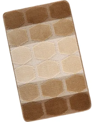 Produktbild von Badematte 60x100cm Wabenmuster beige