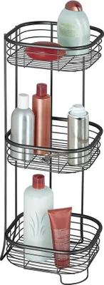 Image de Ensemble de douche sur pied, 3 niveaux, acier inoxydable, noir mat