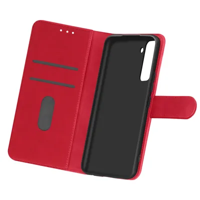 Produktbild von Flip Cover Geldbörse, Etui Kunstleder für Samsung Galaxy S21 – Rot