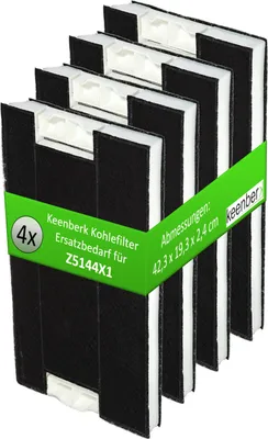 Produktbild von Super Sparset 4 Stück Aktivkohlefilter für Neff Z5144X1 Dunstabzugshauben-Zubehör