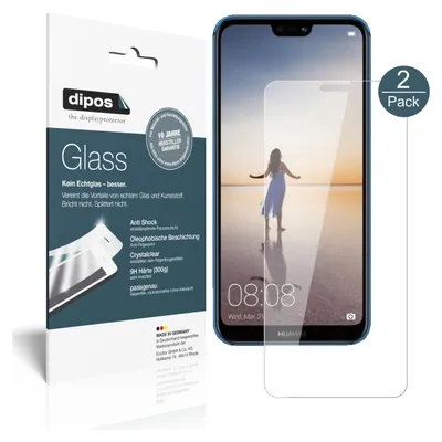 Produktbild von 2x Schutzfolie für Huawei P20 Lite - Anti-Shock 9H Folie Glass Displayfolie