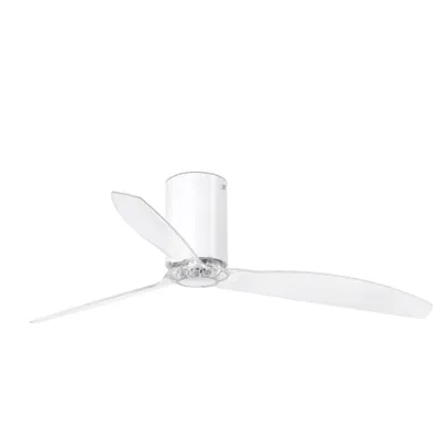Produktbild von Energiespar Deckenventilator mit Fernbedienung Mini Tube Weiß glänzend 128 cm