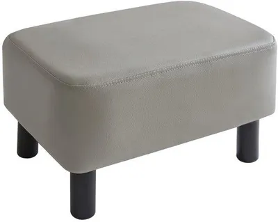 Image de Banquette de sol noire - grise - en similicuirPolyuréthane- 42 cm