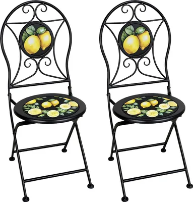 Produktbild von Gartenstuhl 2er-Set Menton Schwarz