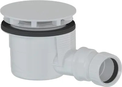 Zdjęcie produktu dla Syfon brodzikowy, średnica 90 mm, DN40, pokrywa biała matowa