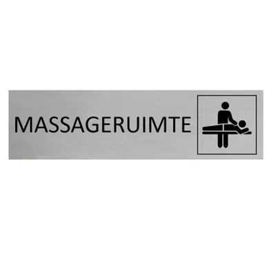 Produktbild von CombiCraft Aluminium Türschild mit Massageruimte 165x45mm