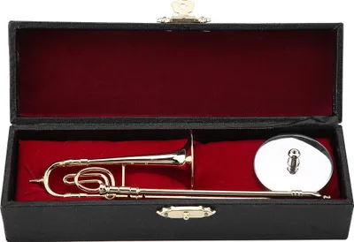 Obrázok produktu pre Zberateľský model nástroja, miniatúrna replika trombónu, pre priateľov milovníkov hudby
