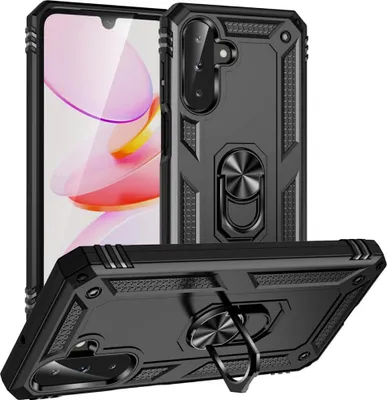 Produktbild von Samsung Galaxy A26 Hülle - Coverup Armor Ring Ständer Back Cover - Schwarz