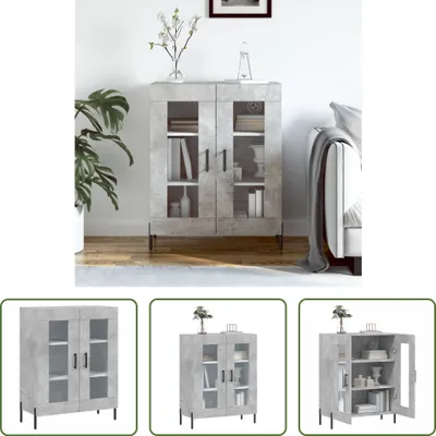 Produktbild von The Living Store Sideboard Betongrau 69,5x34x90 cm Holzwerkstoff