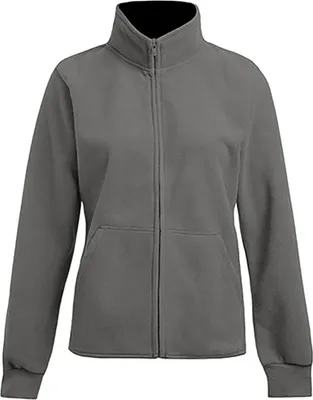Produktbild von Doppel-Fleece Jacke Plus Size Damen, Helllgrau-Schwarz, XXL