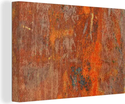 Produktbild von OneMillionCanvasses® - Leinwandbilder - 140x90 cm, Rost - Industriell - Stahl, Wandbilder Kunstdruck Wanddekoration - Foto auf Leinwand - Gemälde auf Holzrahmen