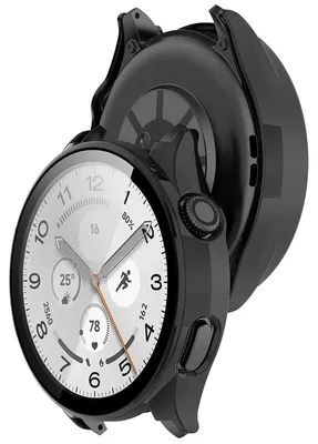 Produktbild von Schutzhülle mit Glas für Xiaomi Watch 5, Bizon Case Watch Adamo, mattes Schwarz