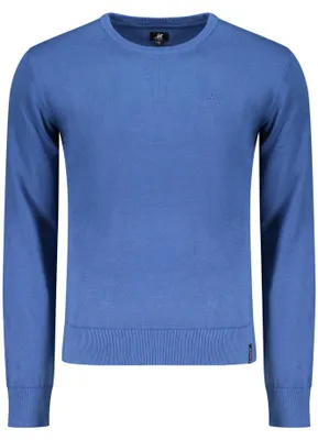 Immagine prodotto di Elegante maglione da uomo blu con scollo rotondo e ricami