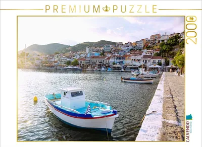 Produktbild von CALVENDO Puzzle Abendstimmung im Hafen von Pythagorion auf Samos | 2000 Teile Lege-Größe 90x67cm Foto-Puzzle für glückliche Stunden