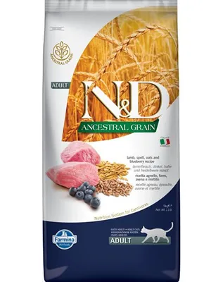 Obrázok produktu pre Farmina N&D cat AG adult, lamb, spelt, oats & blueberry 5 kg